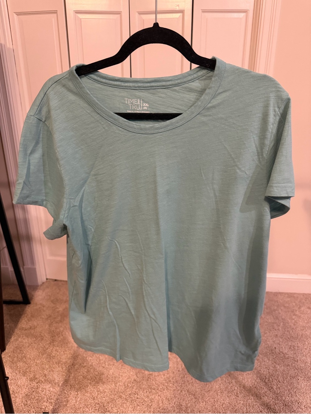 Time and Tru Teal Crew Neck Tee XXL